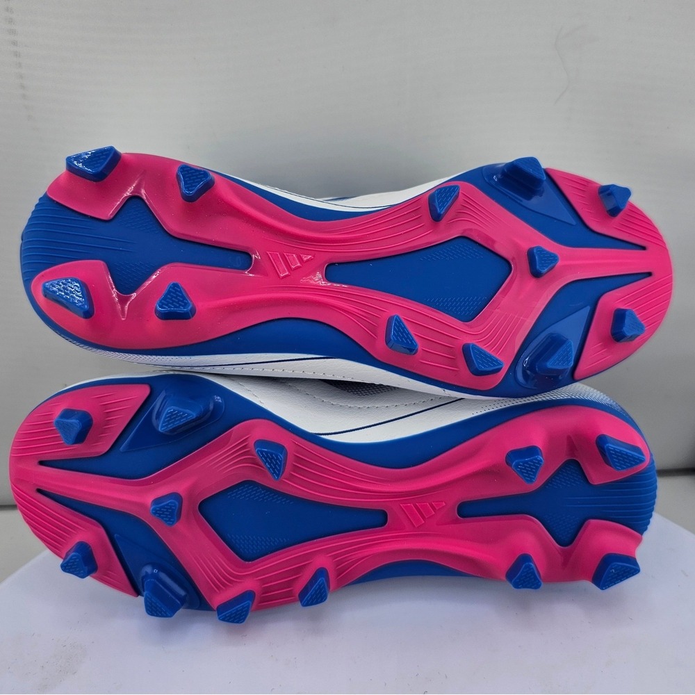 Adidas Goletto IX FG/MG J Soccer Cleats White Blue Pink Kids Size 12K JI4685‎ - Picture 7 of 7